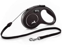 Smycz automatyczna dla psa z blokadą Flexi New Classic linka S 5m czarna