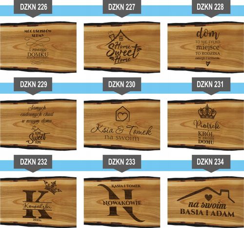 Deska z grawerem PREZENT na NOWY DOM osiedliny HIT na Arena.pl