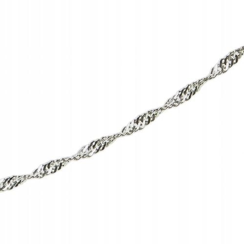 SREBRNY ŁAŃCUSZEK 40 CM SREBRO SINGAPUR ŁAŃCUSZEK DAMSKI SREBRO PRÓBA 925 na Arena.pl