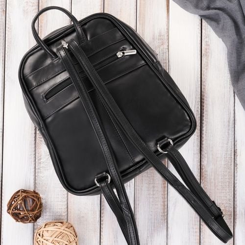 plecaczek damski skórzany mały czarny miejski pojemny abruzzo abr-32 na Arena.pl