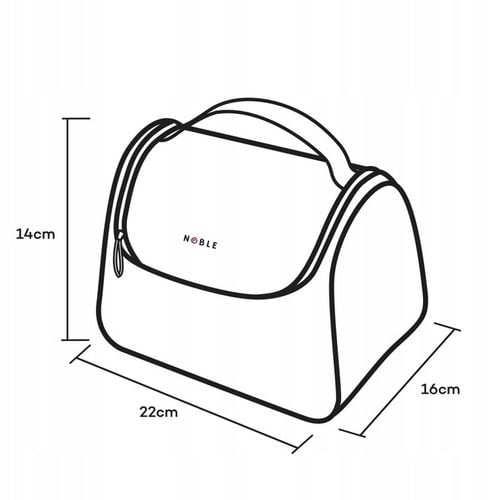 Kosmetyczka Damska Na Kosmetyki Średni Kuferek Podróżny Czarny NOBLE na Arena.pl
