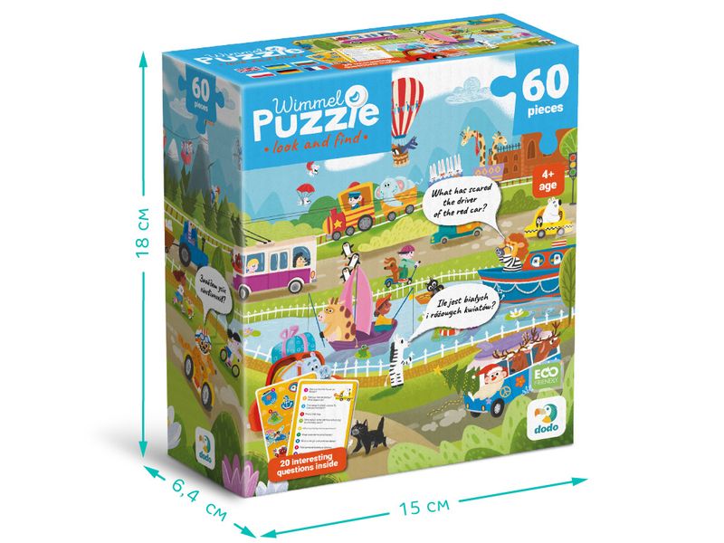 Puzzle ”Transport”, Ilość Elementów 60, Dodo,  300660 zdjęcie 3