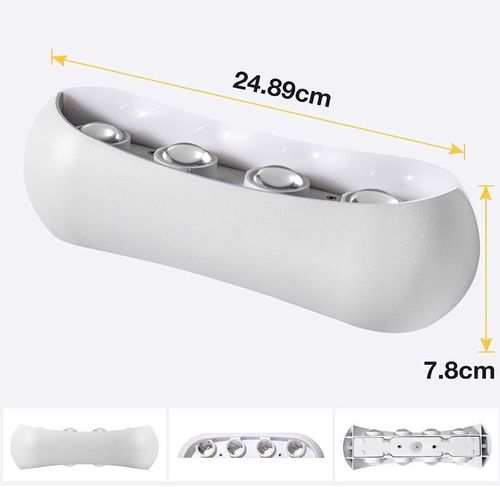 Kinkiet Wewnętrzny Zewnętrzny Led 8W Ip65 Biały na Arena.pl