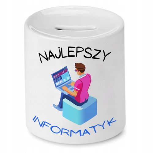Skarbonka Informatyka Najlepszy Informatyk Prezent Z Nadrukiem Ze Zdjęciem na Arena.pl