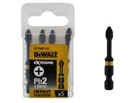 KOŃCÓWKI WKRĘTAKOWE UDAROWE PH2*50 TORSION 5SZT - DW DT7998T