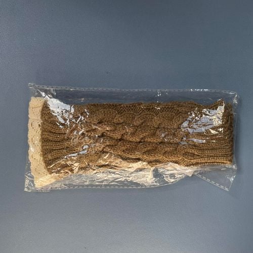 Miękkie Wełniane Ocieplacze na Ręce Przedramiona 23x7cm Brązowe Uniwersalne na Arena.pl