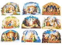 10szt kartki bożonarodzeniowe szopki 3D papierowe