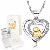 Srebrny Łańcuszek 925 Medalik Matka Chrzest Komunia Grawer