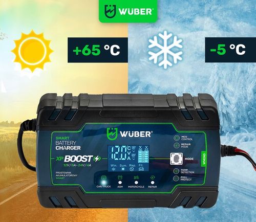 ŁADOWARKA PROSTOWNIK AKUMULATORÓW MIKROPROCESOROWY SAMOCHODOWY 12V/24V MCU na Arena.pl