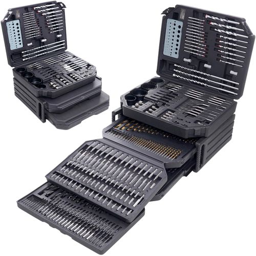 Komplet otwornic, dłut, bitów - 300el. KD998 na Arena.pl