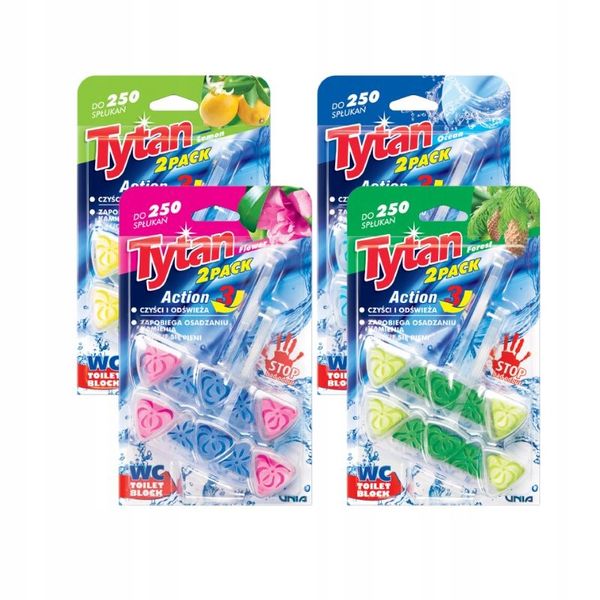 WC Tytan kostka zawieszka do WC MEGA ZESTAW 8x40g zdjęcie 1