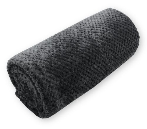 Koc Z Mikrofibry Henry 160X200 - Ciemnoszary na Arena.pl