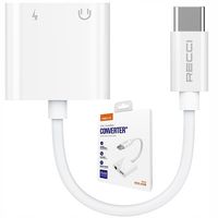 2X PRZEJŚCIÓWKA ADAPTER USB-C USB C + AUX 3,5 MM DO SŁUCHAWEK RECCI