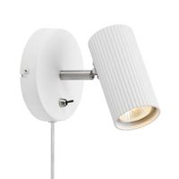 Ruchoma lampa ścienna Costilla biały reflektorek do sypialni