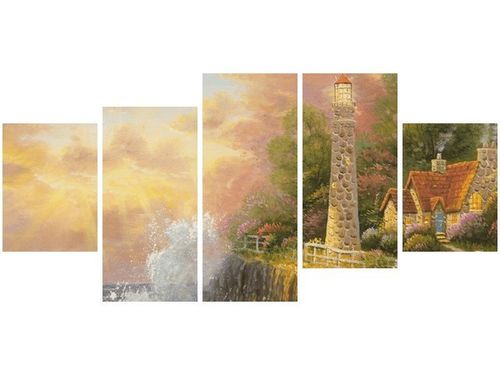 70CM 150CM OBRAZ 5 ELEM DOMEK LATARNIKA ŚCIENNY na Arena.pl