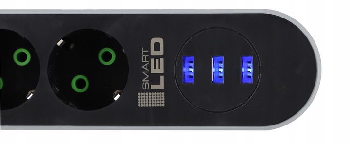 Przedłużacz Listwa Zasilająca 3M 4 gniazda 3xUSB zdjęcie 4