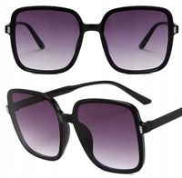 Damskie Duże Przeciwsłoneczne Kwadratowe Okulary