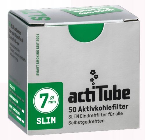 actiTube SLIM|Aktywne Filtry węglowe|Filterki z węglem aktywnym 50 szt. na Arena.pl