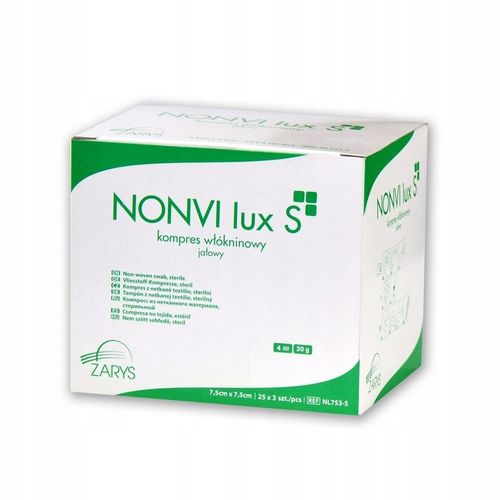 ZARYS NONVI lux S-7,5cm x 7,5cm 25szt x 5szt Kompres włókninowy, jałowy na Arena.pl