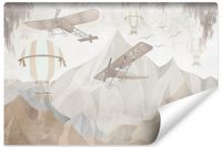 Fototapeta Dla Dzieci SAMOLOTY Balony Góry Styl Vintage 135cm x 90cm