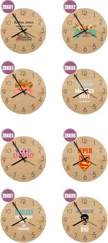 Bambusowy ZEGAR ścienny z nadrukiem UV prezent dla STRAŻAKA na Arena.pl