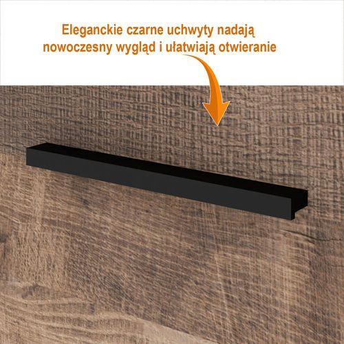 Komoda NUKA C 155 cm dąb grange stojąca na Arena.pl