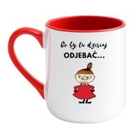 KUBEK "CO BY TU DZISIAJ ODJEBAĆ..." Wzór - Elegant Biało-Czerwony 330 ml