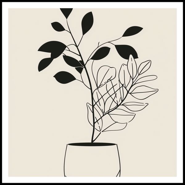 Plakat 80x80cm Prostota Doniczki zdjęcie 3