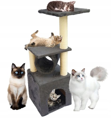 DRAPAK DLA KOTA WIEŻA LEGOWISKO do leżenia DOMEK Budka 4 Poziomy Tuba na Arena.pl