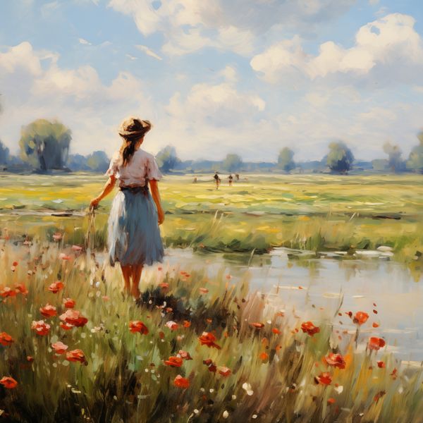 Plakat 80x80cm Wiejski Spokój zdjęcie 1