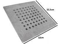 RUSZT KOMINKOWY ŻELIWNY DZIURKOWANY DO KOMINKA PIECA 32,5X32