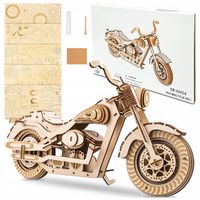 MODEL PUZZLE KONSTUKCYJNE 3D DREWNIANE Motocykl HARLEY DAVIDSON Motor 158EL