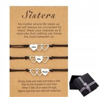 BRANSOLETKI 3szt SIOSTRY FRIEND GRAWER IMIĘ C412