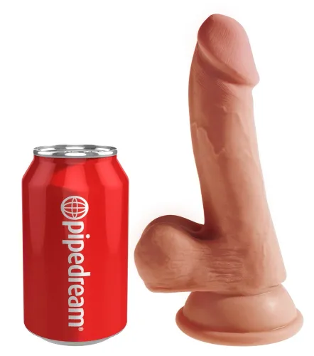 king cock plus triple density model z przyssawką 17 cm ciemny brąz na Arena.pl