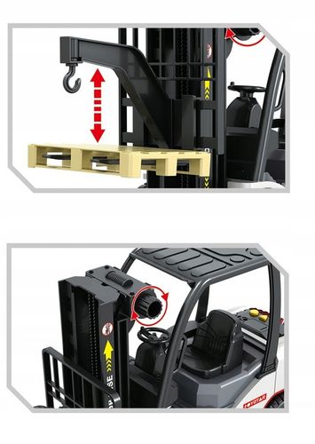 DUŻY WÓZEK WIDŁOWY Z NAPĘDEM Z PALETĄ DŻWIĘKI SZTAPLARKA WIDLAK GUMOWE KOŁA na Arena.pl