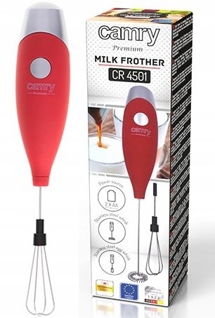 spieniacz do mleka z mieszadłem i stojakiem camry cr 4501 red na Arena.pl