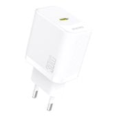 szybka ładowarka sieciowa 30w pd gan usb-c - biała