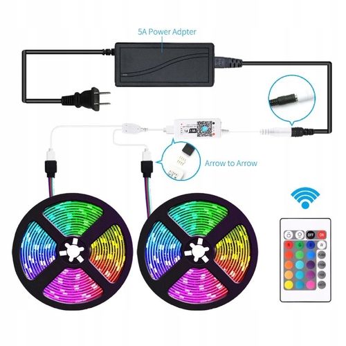 Taśma Led 5050 Rgb 5M Bluetooth Wifi Aplikacja App na Arena.pl