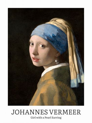Plakat 60x80cm Design Girl with a Pearl, Vermeer Vintage do Salonu na Arena.pl
