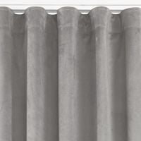 Zasłona VILA velvetowa na taśmie wave 135x300 szara  Homede
