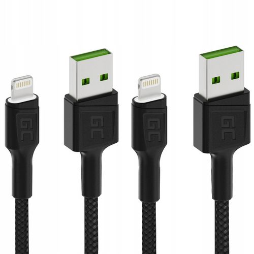 2x Kabel Lightning 2m LED GreenCell Ray szybkie ładowanie do Apple iPhone na Arena.pl