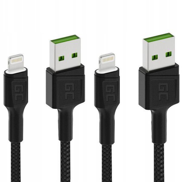 2x Kabel Lightning 2m LED GreenCell Ray szybkie ładowanie do Apple iPhone zdjęcie 6
