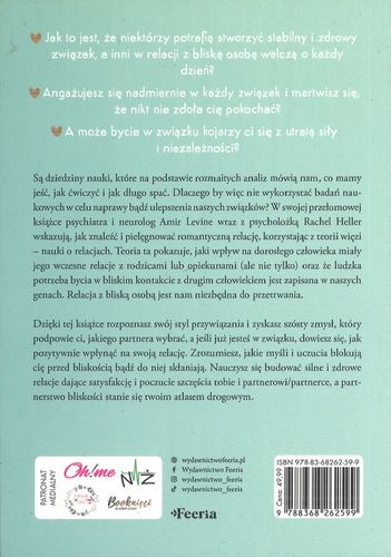 Partnerstwo bliskości Jak teoria więzi pomoże ci stworzyć szczęśliwy związek - Rachel Heller, Amir Levine na Arena.pl