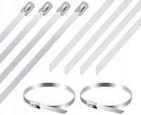 OPASKI ZACISKOWE STALOWE METALOWE trytki 4,6x300 100szt OPASKA Nierdzewne