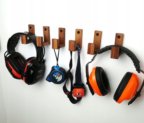 Drewniany Haczyk na Ubrania Garderoby Ścienny na Torebki Naturalny Orzech na Arena.pl