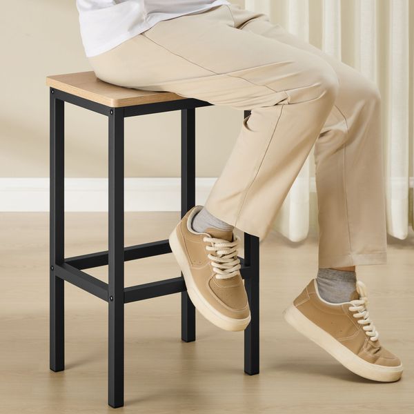 Taboret barowy OSKAR 2 szt. dąb sonoma do kuchni i jadalni styl loft zdjęcie 5