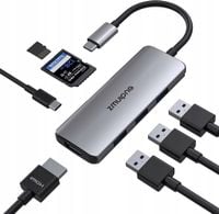 Hub USB-C ZMUIPNG 7 W 1 HDMI USB 3.0 PD MICRO SD