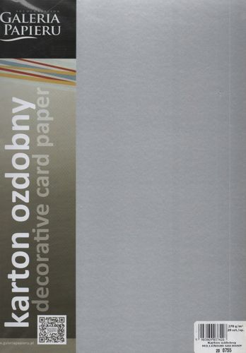 karton ozdobny millenium srebrny 20szt 270g/m2 na Arena.pl