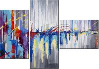 100CM 80 OBRAZ 3 ELEM ABSTRAKCYJNY WODOSPAD ŚCIENNY