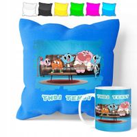 ZESTAW: KUBEK + POSZEWKA - GUMBALL - PREZENT WIELE WZORÓW + IMIĘ